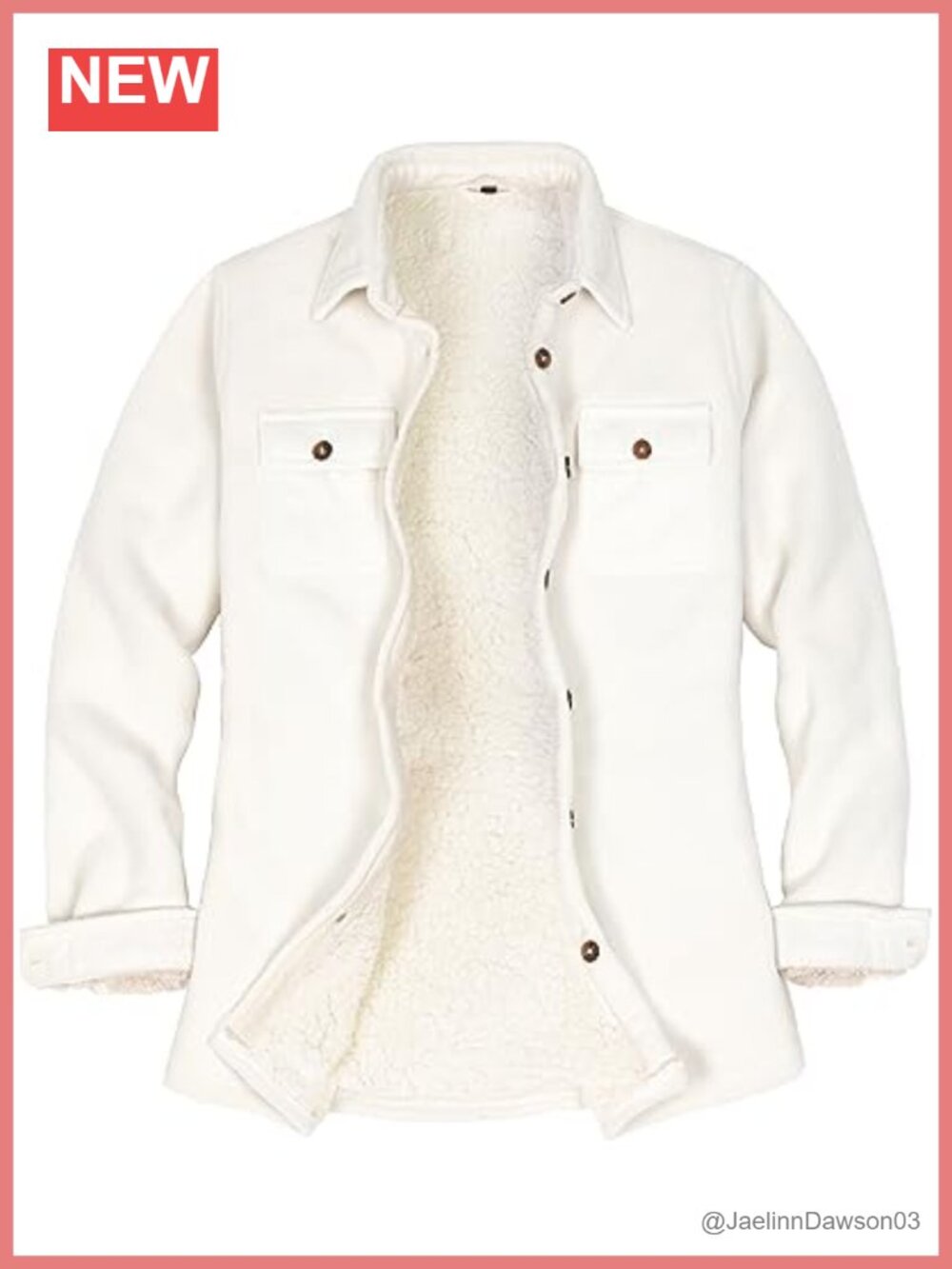 ThCreasa Sherpa Fleece Lined Plaid Shacket Button Up Jacket with Pockets
